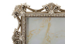 Cornice Florence 27x2,2x32 cm in Resina e Vetro Argento      
