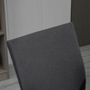 Sedia da Ufficio Ergonomica Girevole 61x61x89-99 cm in Poliestere Effetto Lino Grigio Scuro 