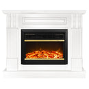 Camino Elettrico da Pavimento 96x113x30 cm Effetto Fiamma 1500W Verona Mini & Mars Bianco