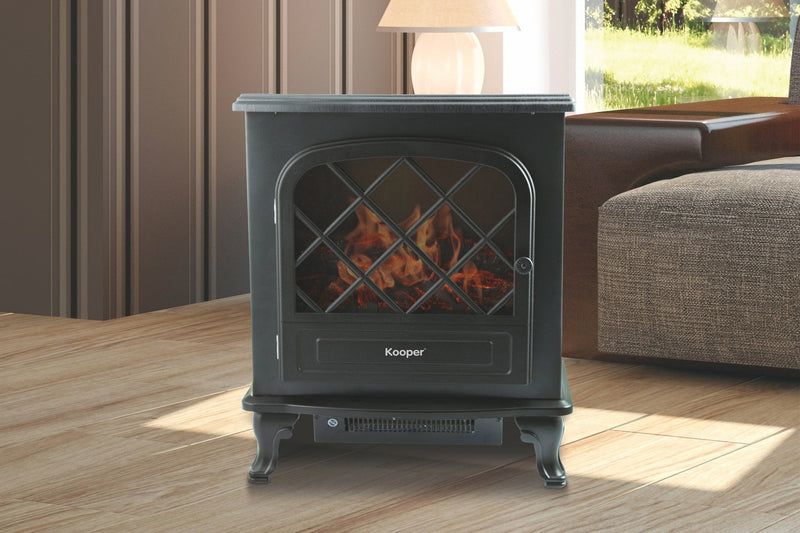 Stufa Elettrica Effetto Camino 2000W Kooper Queen
