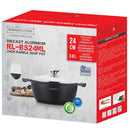Casseruola Pentola Royalty Line con Rivestimento Antiaderente Effetto Marmo 24 cm Nero      