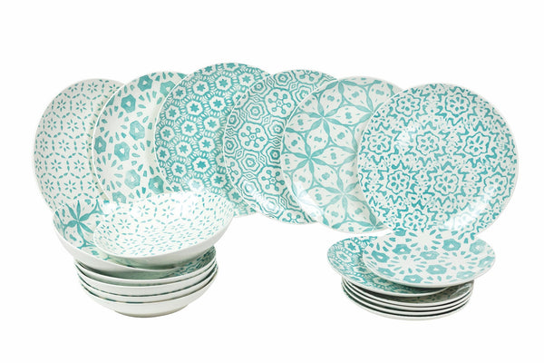 online Servizio Piatti 18 Pezzi in Porcellana 6 Posti Villa d'Este Home Tivoli Bodrum Light