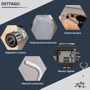 Stepper con Monitor LCD Manubrio Regolabile ed Elastici in Acciaio e ABS Bianco e Grigio      