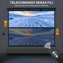 Telo Proiettore 120"" Regolabile con Telecomando Formato 4:3 244x183cm Nero