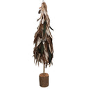 Mini Albero di Natale piume con vaso marrone cm Ø8/20xh70