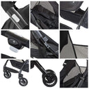 Passeggino Trolley Pieghevole per Bambini Barotti Nice Carbon Black