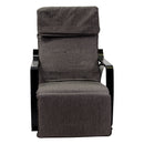 Sedia a Dondolo Imbottita in Legno 67x130x95cm Relax Grigio