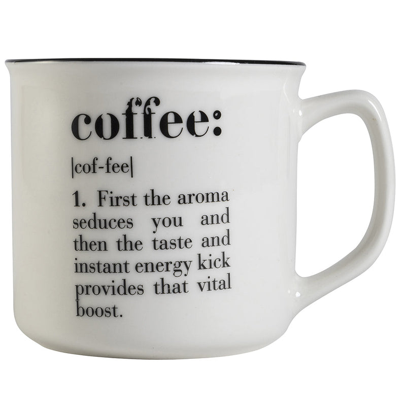 Tazza "coffee" double faces Ø9,2x8,7 cm in New Bone China VdE Tivoli 1996 Bianco