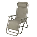 Sedia Gran RelaxImbottita Reclinabile E Richiudibile 65x90x110 cm in Acciaio PVC e Poliestere Verde Rio Plus      