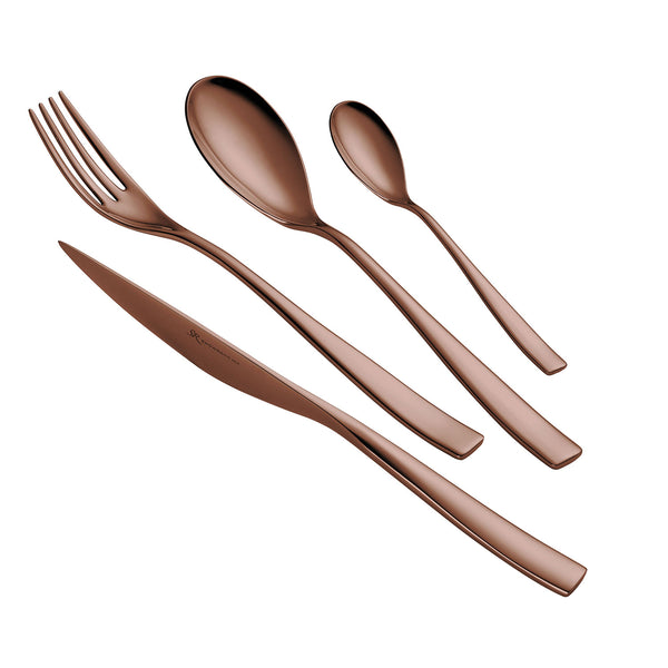 acquista Servizio Set di Posate 24 Pezzi in Acciaio 18/10 PVD Eme Etoile Chocolate