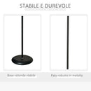 Lampada da Terra 42x24x178 cm 2 Paralumi E14 E27 Nera