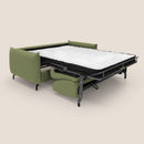Divano Letto 3 Posti 195x95x96 cm in Tessuto Verde