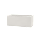 Vaso Rettangolare Indoor e Outdoor Tera Schio Cassa Chalk 60x24,5 cm in Plastica Bianco Gesso 