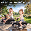 Auto Cavalcabile per Bambini 18-36 Mesi Licenza Porsche 63x28,5x38 cm con Clacson Fari Suoni in PP Nero Opaco      