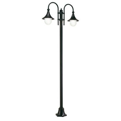 acquista Lampada Palo Alto Due Luci per Giardino Colore Nero per Esterno Linea Lampara Sovil