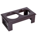 Ciotola per Cani Rialzata 2 Piatti in Acciaio 43,7x24x15 cm  MySup