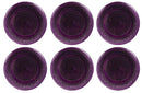 Set 6 Piatti Piani Ø25x2 cm  in Vetro VdE Tivoli 1996 Imperial Viola