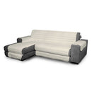 Copridivano Trapuntato in Microfibra con Penisola Sinistra Panna