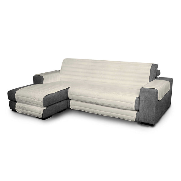 Copridivano Trapuntato in Microfibra con Penisola Sinistra Panna sconto