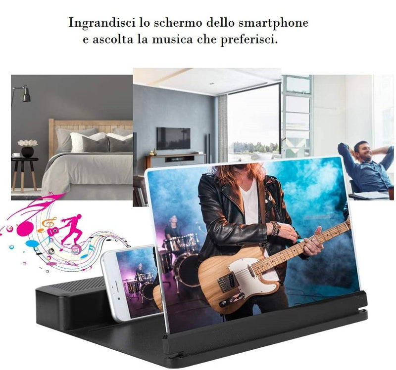 Lente Ingrandimento Cornice Zoom 26x per Schermo Smartphone con Bluetooth