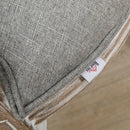 Set 2 Sedie 51x55x 96 cm in Legno e Tessuto Grigio