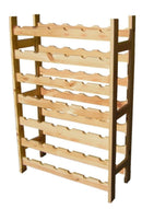 Portabottiglia 42 Posti 63x25x98 cm in Legno di Pino Naturale