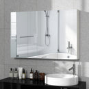 Specchio da Bagno Pensile a 3 Ante  90x13,5x60 cm Rivestimento in Melamina Bianco  