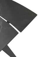 Tavolo Allungabile Nicolas 90x140/200x76 cm Top in Gres Marmo Nero