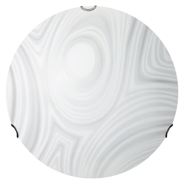 acquista Plafoniera 2xE27 Ganci Cromo Vetro Lastra Bianco Sabbiato E-Energy Aron