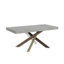 Tavolo Allungabile 200-304x90x77 cm Volantis Cemento Telaio 4C 