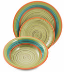 Servizio Piatti 18 Pezzi in Stoneware Soriani Minorca Multicolor