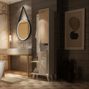 Mobile bagno Kuban bianco rovere 64x30x178 cm