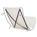 Lettino Prendisole Matrimoniale da Giardino 200x170x138 cm Crema 