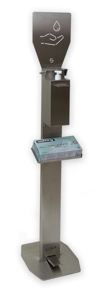 prezzo Piantana a Pedale con Dispenser Igienizzante per Mani in Acciaio Lisa Luxury