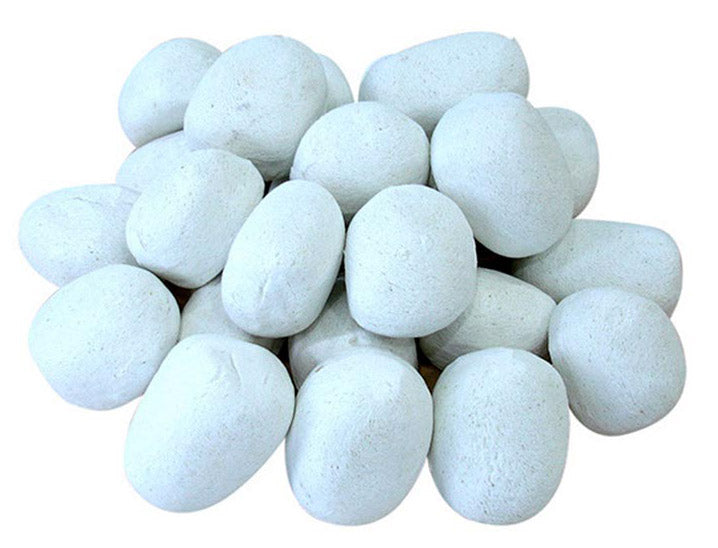 Set Ghiaia Bianca Sassi Decorativi per Stufe e Camini