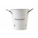 Secchiello Aglio 1 Litro in Metallo VdE Tivoli 1996 Bianco