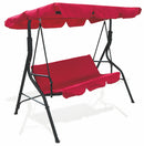 Dondolo da Giardino in Ferro 3 Posti Soriani Rosso