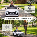Macchina Elettrica per Bambini 12 V Audi A5L 101x55x43 cm con Telecomando e 2 Motori in PP Bianco      