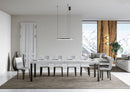  Tavolo Allungabile 180-440x90x77 cm Everyday Premium Bianco Frassino Gambe Antracite