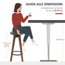 Set 2 Sgabelli da Bar Imbottiti 41x41x69 cm in Legno e Tessuto Grigio