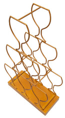 Porta Bottiglie Glass 6 Posti 31x12,7x53 cm in Ferro Oro