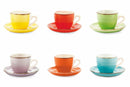 Set 6 Tazzine Caffè in Gres Colorato con Piattino 90 ml Villa d'Este Home Tivoli Baita