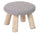 Pouf in Tessuto e Legno di Pino 29x29x20 cm Fumer Jimmy Grigio