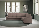 Divano Angolare 6 Posti 286x246x85 cm Sakar in Tessuto Talpa
