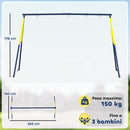 Struttura per Altalena da Giardino 260x160x178 cm con 4 Ganci in Acciaio Blu      