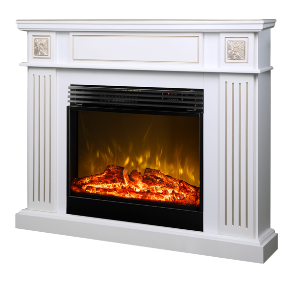 Camino Elettrico da Pavimento 99,8x128x33 cm Effetto Fiamma 1950W Napoleon & Mirabella Bianco sconto