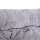 Cuccia Letto per Cane Gatto con Cuscino Imbottito Grigio blu 65x53x20 cm 
