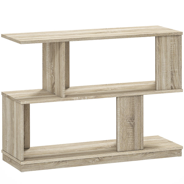 Tavolino da Caffè Moderno a S con 3 Ripiani per Soggiorno 90x30x61 cm in MDF Color Legno acquista