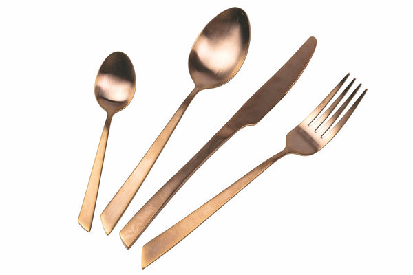 sconto Servizio Set di Posate 24 Pezzi in Acciaio Rame Opaco Villa d'Este Home Tivoli Cut