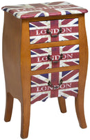 Cassettiera in Legno 3 Cassetti London